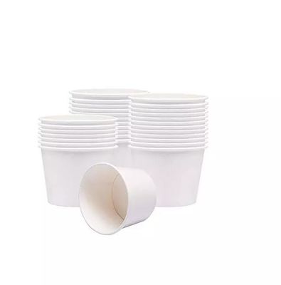 Tek Kullanımlık Yüksek Kalite Fabrika Fiyatı Çorba Kabı Sıvıya Dayanıklı Tekli PE 23oz Beyaz Tek Kullanımlık Kaseler