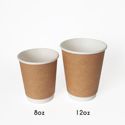 Biyolojik Olarak Parçalanabilen İçme PLA Kaplaması Geri Dönüştürülebilir Çift Duvar Kağıtlı Kahve Fincanları