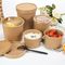 Kraft Sıcak Yemek Altın Folyo Gıda Kabı için 10oz Tek Kullanımlık Kağıt Çorba Kaselerini Take Away