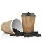 Ofset Baskı 26oz Özelleştirilmiş Tek Kullanımlık Kağıt Kahve Fincanları Dalgalanma Duvarı