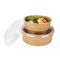 PE Astarlı Tek Kullanımlık 850ml Kraft Kağıt Salata Kasesi Gıda Konteyneri Salata Paketleme Sıcak Gıda Kapları Gitmek İçin Kompostlanabilir