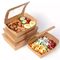 Pencere Kraft Kağıt Meyve Salatası Fast Food Paket Yemek Öğle Yemeği Kutusu Geri Dönüştürülebilir Şeffaf