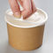 Fabrika Toptan Kraft Kağıt Dondurma Bardakları Tek Kullanımlık Erişte PE Astarlı 850ml Kraft Kağıt Salata Kasesi