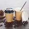 16oz Kahverengi Çift Duvar Take Away Kahve Kağıt Bardak Tek Kullanımlık Kağıt Kahve Fincanı