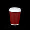 Sıcak İçecekler İçin Kapaklı Kompostlanabilir Kırmızı Kahve Tek Kullanımlık Kağıt Cusp