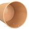 Kapaklı Kahverengi Tek Kullanımlık Kağıt Çorba Kasesi Paketleme Yuvarlak Kağıt Çorba Bardağı