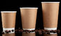 Çift Katmanlı İçi Boş Kağıt Kahve Fincanları Kalınlaştırılmış Tek Kullanımlık 8 Oz - 22 Oz