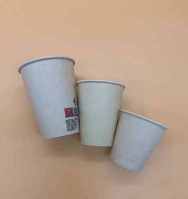 Tek PE ile 6oz Özelleştirilmiş Tek Kullanımlık Kraft Kağıt Bardak Sızdırmaz
