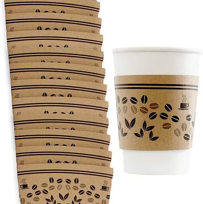 Kahve Tek Kullanımlık Kağıt Bardaklık Kağıt Kahve Özel Bardak Kılıfı