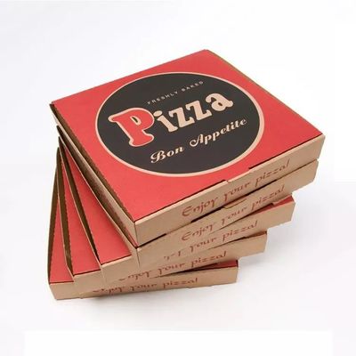 8in Özel Baskı Oluklu Pizza Paketleme Kutusu Paket Servisi Kahverengi Pizza Kutusu