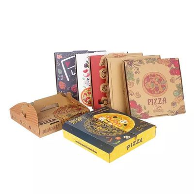 Logolu Özel Pizza Oluklu Kağıt Kutu 12in