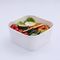 Çorba Salatası için 1000ml Gıda Sınıfı Beyaz Renk Biyobozunur Kare Kağıt Kase