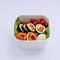 1400ml Kare Öğle Yemeği Bento Kutusu Tek Kullanımlık Paket Servis Kağıt Salata Kasesi