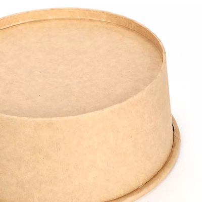 Suya Dayanıklı Gıda Sınıfı Kraft Kağıt Kase 25oz Tek Kullanımlık Kahverengi Paket Servisi 750ML