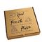 Oluklu Kağıt Pizza Ambalaj Kutusu Yeniden Kullanılabilir Özel Tasarım 16in