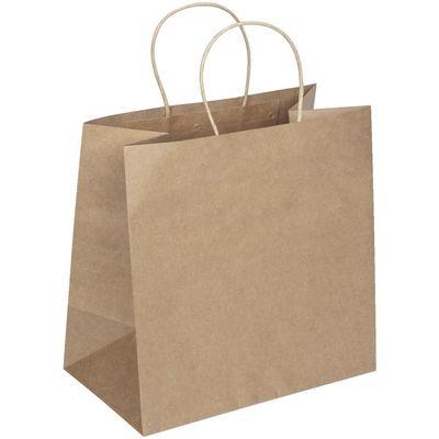 Alışveriş Paketleme için UV Kaplama Geri Dönüştürülebilir 125 Gram Kraft Kağıt Torbalar